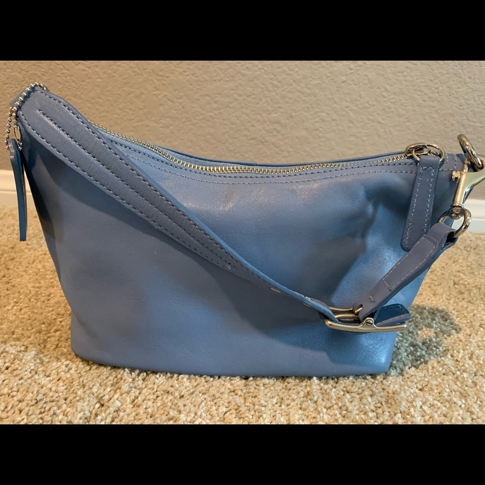 Coach Blue leather handbag 10x6x4